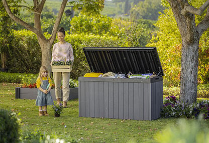 Darwin 150 Gallon Deck Box - Graphite - Keter Canada