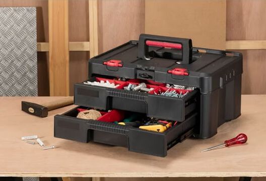 Stack & Roll 2.0 Tool Storage System Black - Keter US