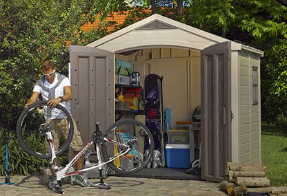 Caseta de exterior Factor 8x6 - 256,5x182x243 cm y 4,4m2 - Marrón 
