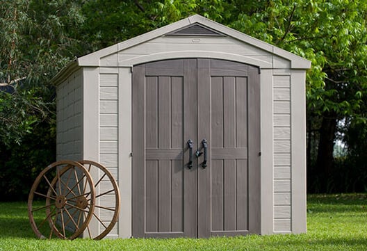 Factor 8x11 Storage Shed-Brown