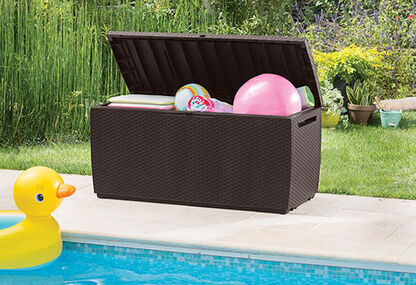 Capri Brown 80 Gallon Storage Deck Box - Keter US