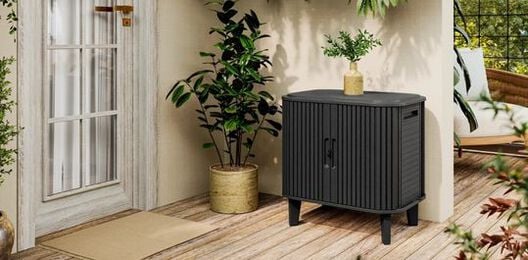 Velo 30 Gallon Outdoor Cabinet Deck Box Graphite - Keter US