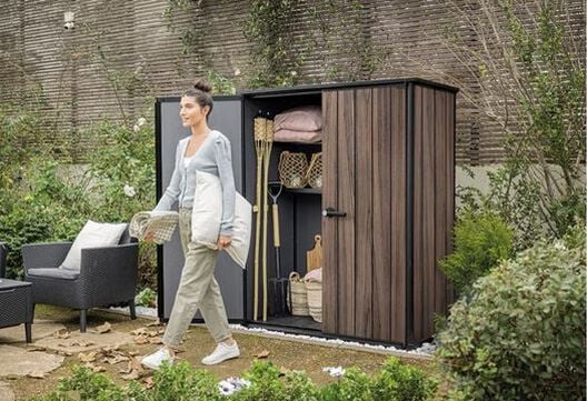 Signature Vertical Storage Shed - Rosewood Brown - Keter US