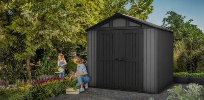 Stronghold 8x8 Shed​ - Double Door Shed - Graphite - Keter US