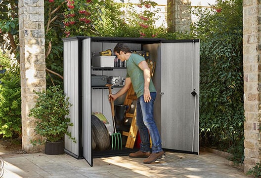 High Store Plus Storage Shed-Grey