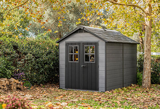 Newton Graphite Large Storage Shed - 7.5x11 Shed - Keter