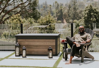 Signature Walnut Brown 150 Gallon Storage Deck Box - Keter US