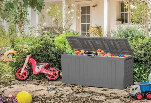 71 Gallon Storage Marvel Deck Box Gray - Keter US