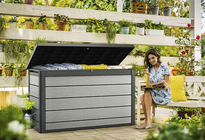 Denali Grey 200 Gallon Storage Deck Box - Keter US