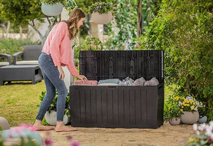 Marvel Brown 71 Gallon Storage Deck Box - Keter US