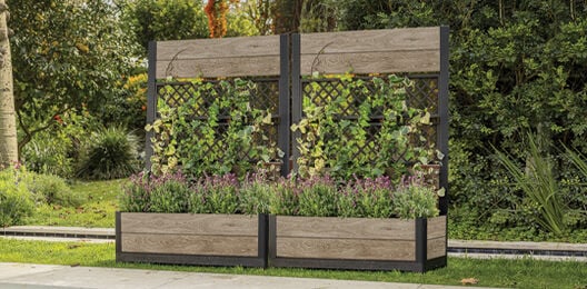 Tulip Screen Planter - Ashwood Brown