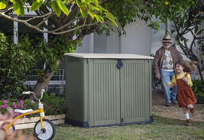 SIO Midi Green Small Storage Shed - 4x2 Shed - Keter US