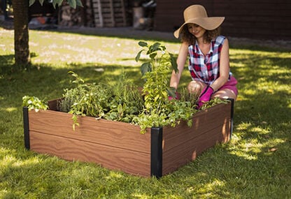 Brown Maple Resin Raised Garden Bed - Keter US