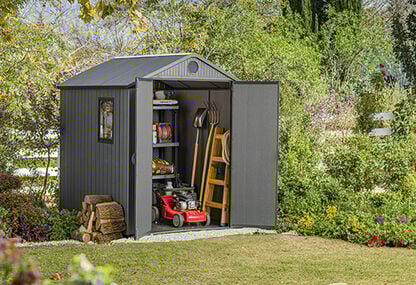 Darwin Graphite Medium Storage Shed - 6x6 Shed - Keter US
