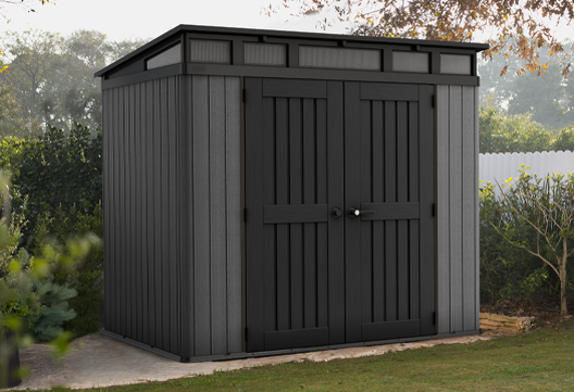 Stronghold Pent Shed 8x6ft - Grey