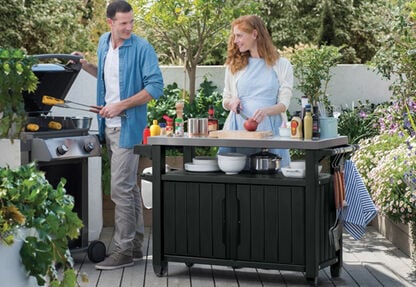 Unity XL Outdoor Entertainment Kitchen Cabinet - Graphite