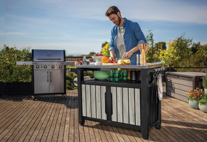 Unity XL Outdoor Kitchen BBQ Table  - Storm Grey
