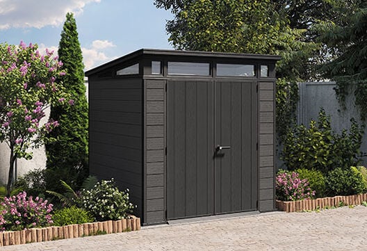 Cortina Graphite Large Storage Shed - 7x7 Shed - Keter