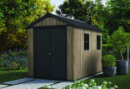 Signature Apex Shed 7.5x9ft - Ashwood Brown