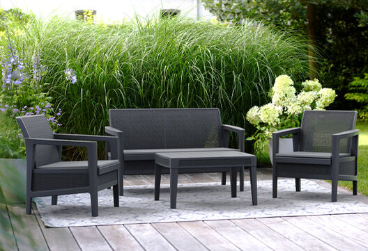 Atlas Linea 4 Seater Lounge Set - Graphite