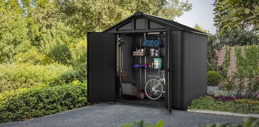 Stronghold Gray Large Storage Shed - 8x6 Shed - Keter US