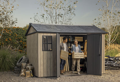 Signature Apex Shed 11x7.5ft - Ashwood Brown