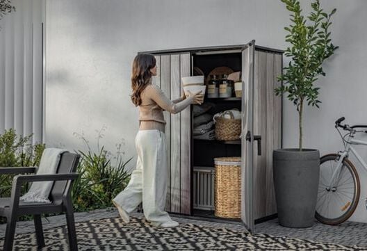 Signature Vertical Storage Shed - Storm Gray - Keter US