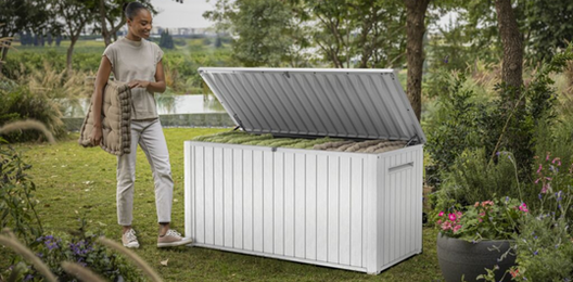 170 Gallon Outdoor Deck Box White - Keter US