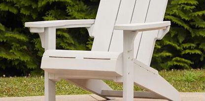 Modern Adirondack Chair With Cup Holder White - Keter US