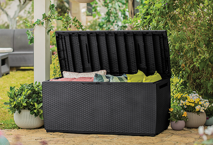 Arcón de exterior Capri 123x54x57 cm y 305L - Marrón
