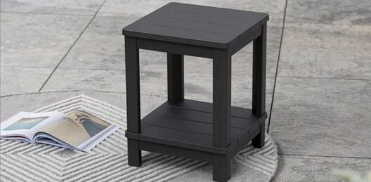 Deluxe Graphite Outdoor Adirondack Side Table - Keter US