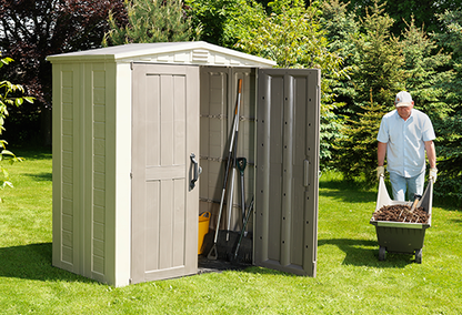 Caseta de exterior Factor 6x3 - 178x113,5x208 cm y 2m2 - Marrón