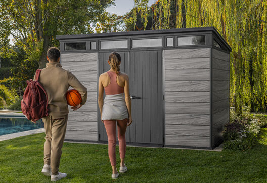 Signature Pent Shed 11x7ft - Storm Grey
