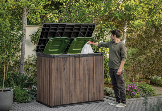 Keter Signature 1150L Horizontal Storage Shed - Rosewood - Keter UK