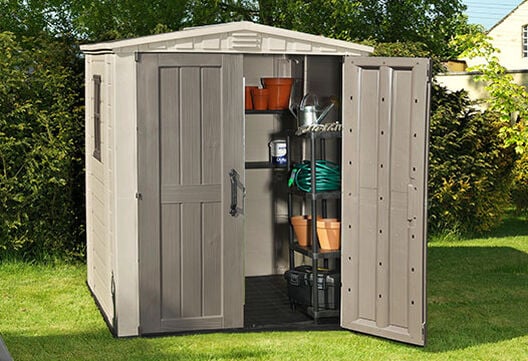 Factor 6x6 Storage Shed-Brown