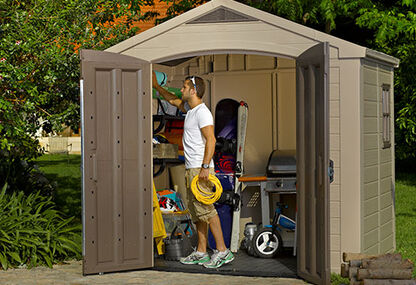 Factor 8x6 Shed - Brown Outdoor Storage Shed - Keter US