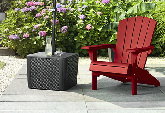 Troy Red Outdoor Adirondack Chair - Keter