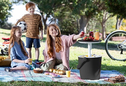 Go Bar 16L Portable Cooler Table - Graphite