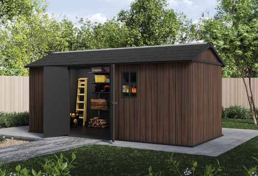 Signature Apex Shed 17x7.5ft - Rosewood