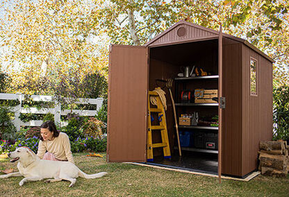 Darwin 6x6 Gartenhaus - 190x183x221 cm - Grau