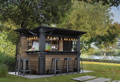 Signature Outdoor Garden Bar - Walnut Brown