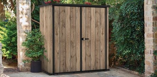 Signature Pine-look XL Outdoor Vertical Storage Shed - Keter US