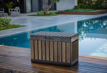 Buy Signature 190-Litre Deck Box in Walnut Brown - Keter Canada