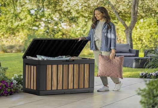 Buy Signature 190-Litre Deck Box in Oak Brown - Keter Canada