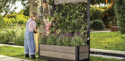 Rhumbos 26 Gallon Privacy Screen Planter - Brown - Keter CA