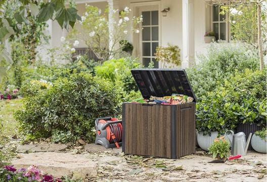 Achetez le coffre de terrasse Signature de 113 litres en noyer – Keter Canada