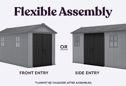 Achetez le cabanon de rangement Newton Plus 7,5 x 15 en graphite – Keter Canada