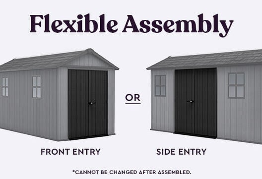 Achetez le cabanon de rangement Newton Plus 7,5 x 15 en graphite – Keter Canada