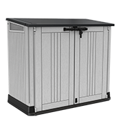 Lawn Rophefx Outdoor Storage Shed 5x3 FT Metal Sheds & Outdoor Storage Steel Garden Shed with Lockable Door Tool Storage Shed for Backyard Patio White & Grey 