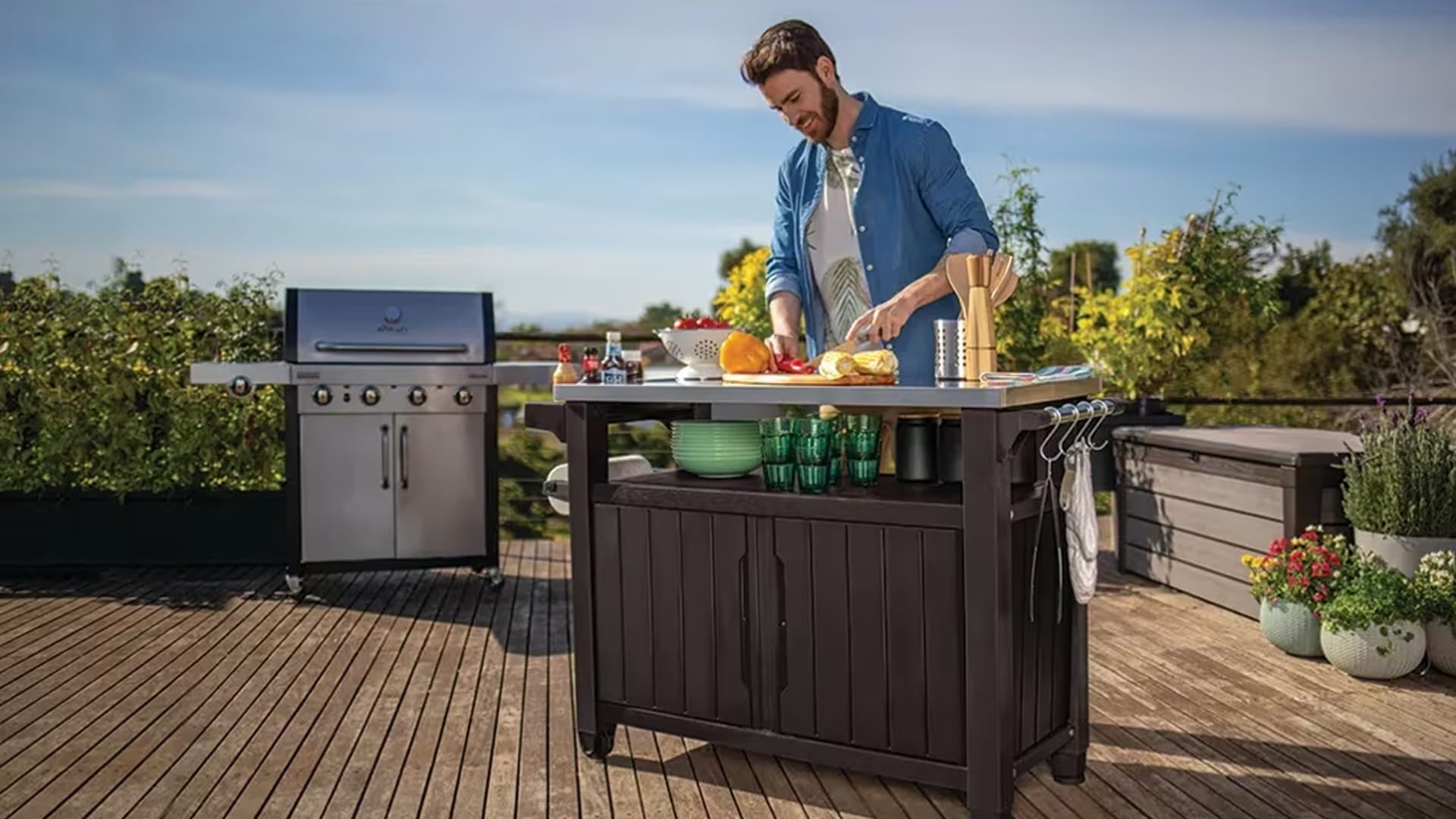 Ideas para crear una cocina exterior con barbacoa